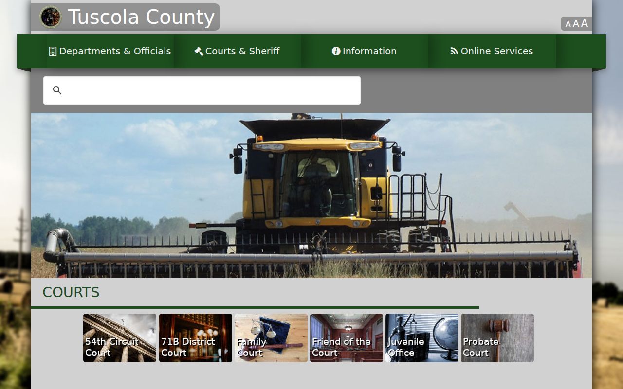 Tuscola County criminal court records official courts page